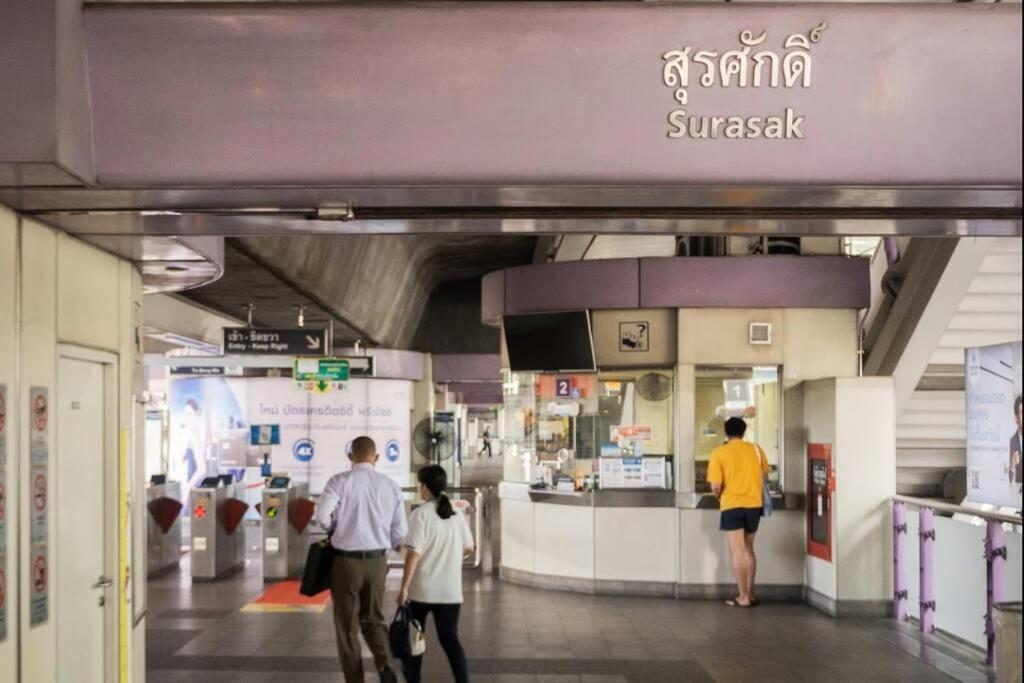 Silom yakınında 45 m2 stüdyo Daire, 1 banyolu Bangkok Dış mekan fotoğraf